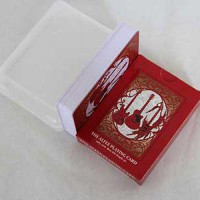 深圳公明厂家提供红色PVC个性塑料扑克牌定制印刷