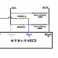 单相双电容电动机启动器的接线方式