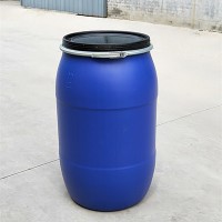 200升蓝色大口桶200公斤抱箍法兰桶供应