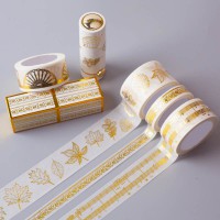 来图定制纯烫金枫叶、花纹手工DIY素材和纸胶带